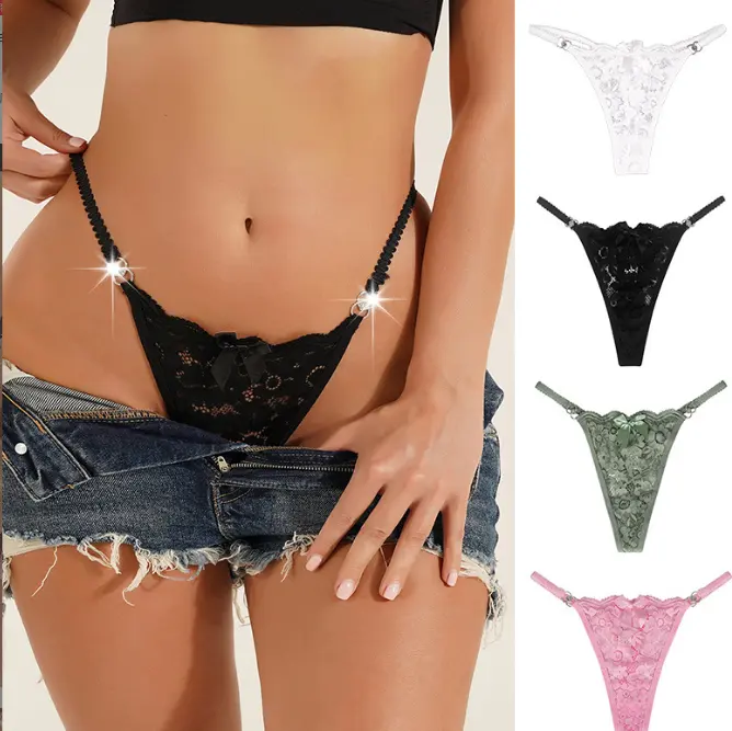 Seamless Slim Thong – Sexy Tanga with Cotton and Rhinestones