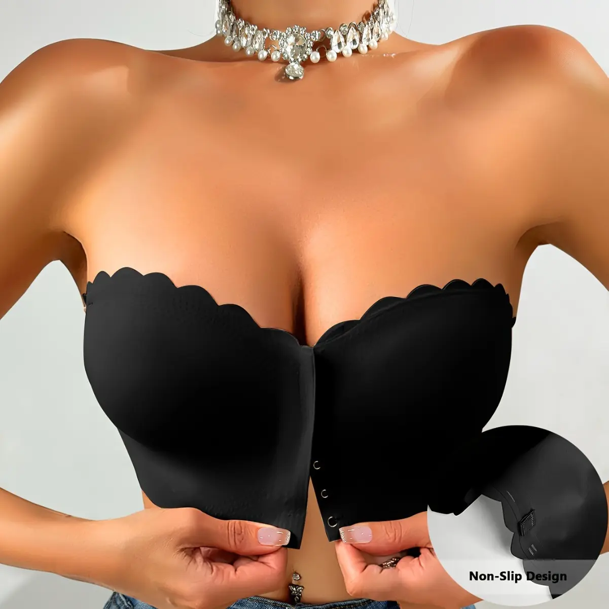 Wholesale Strapless Bra Removable, Front Clasp, Seamless